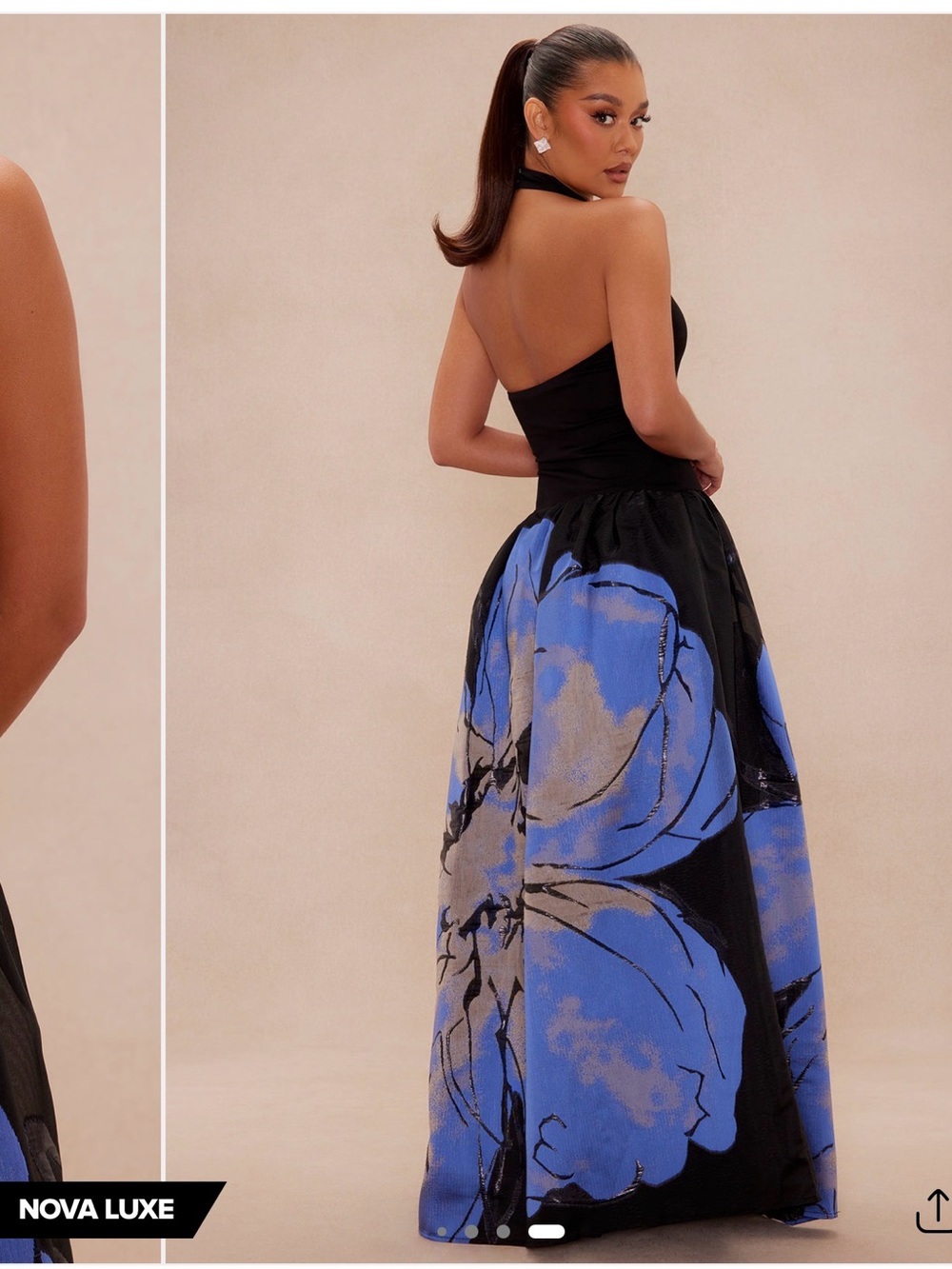 Brielle Embroidered Floral gown - Picture 2 of 3